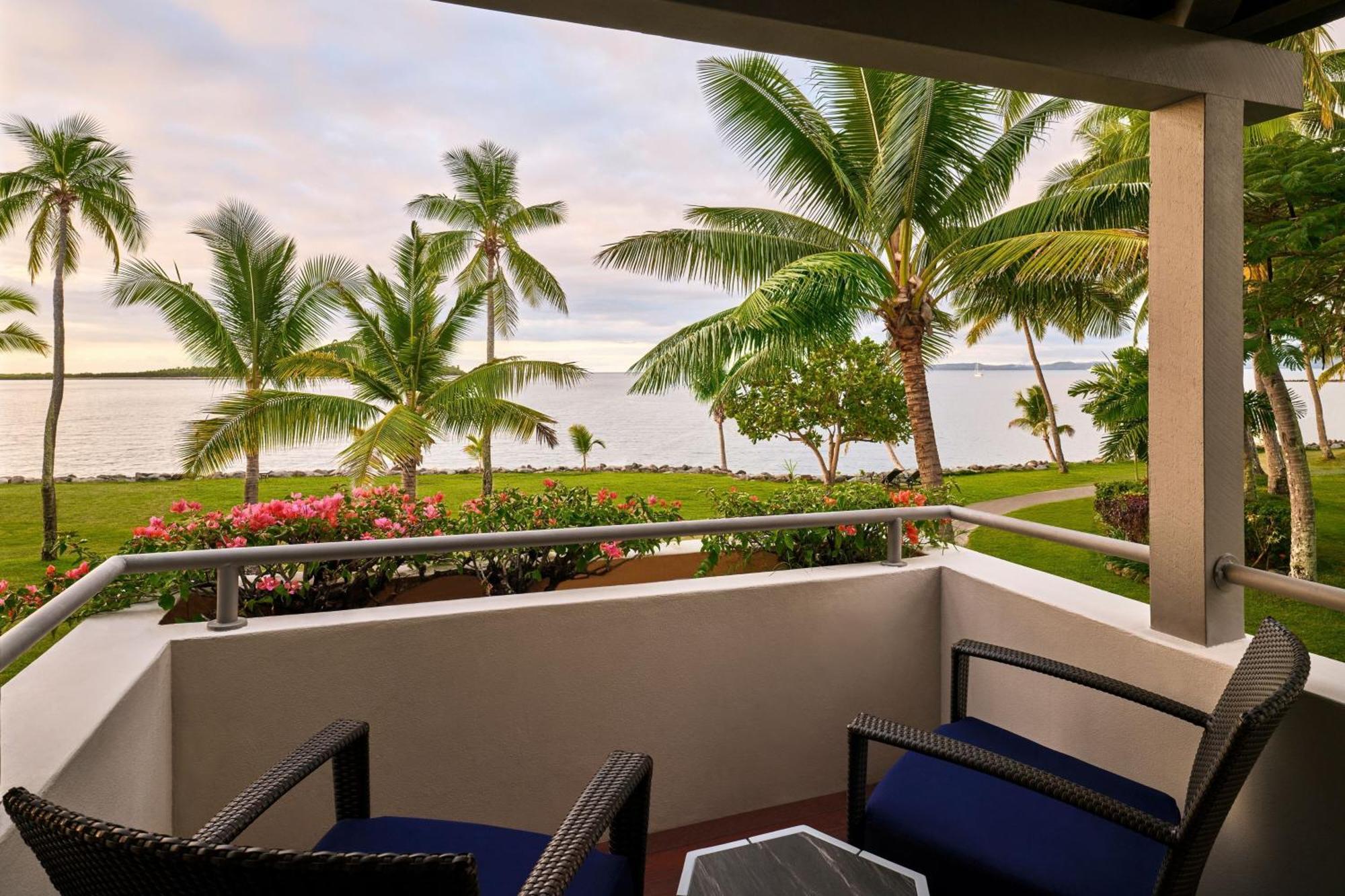 Sheraton Fiji Golf & Beach Resort Denarau Island Bagian luar foto View from a guest room at the Sheraton Resort